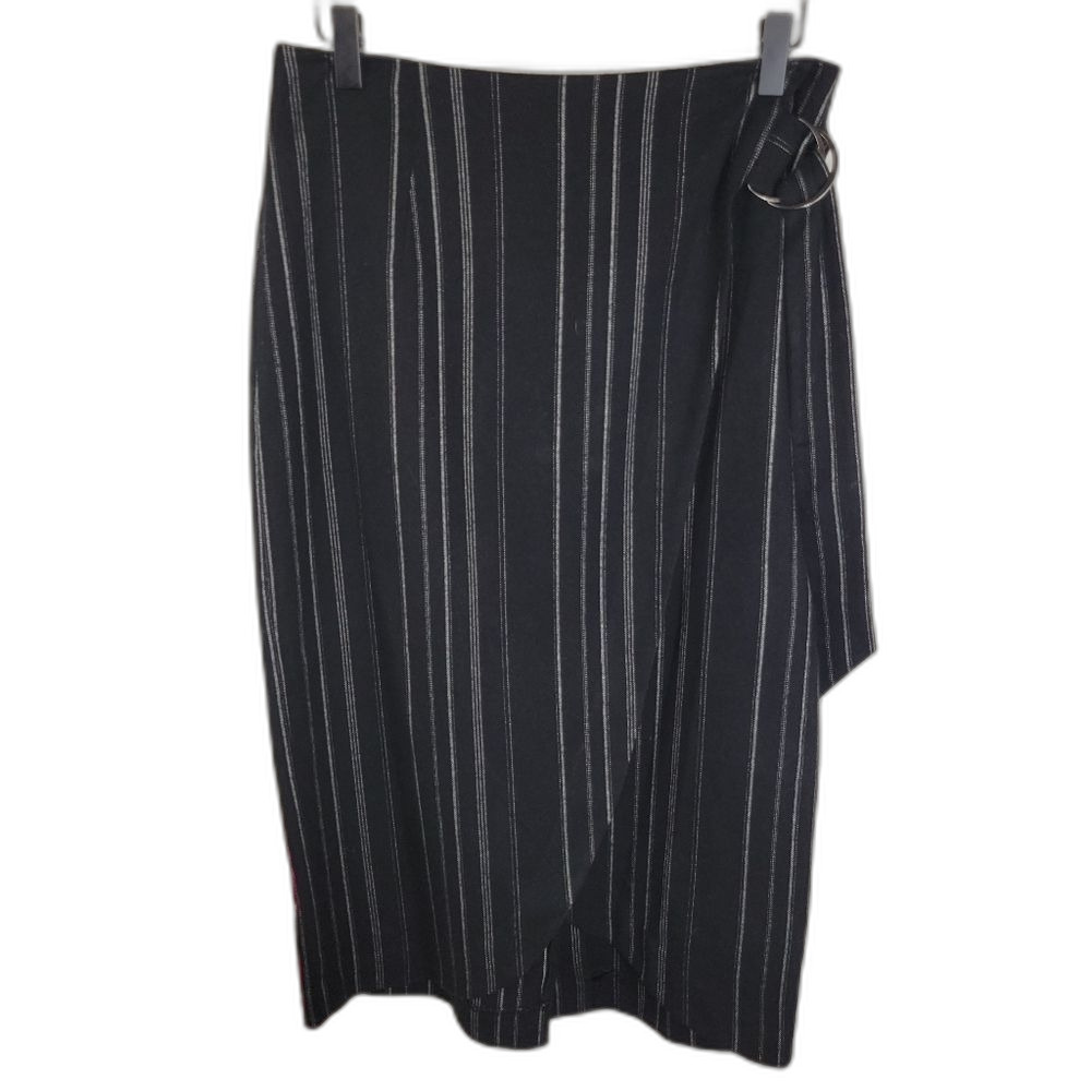 Leith striped wrap pencil skirt size medium
